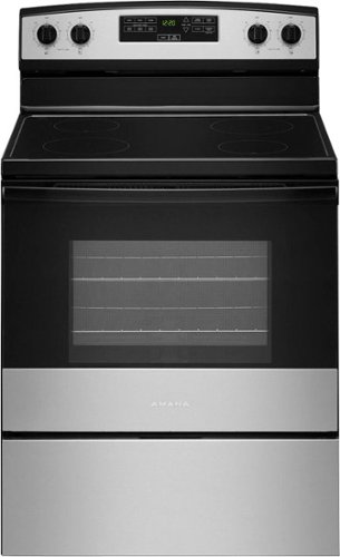 Amana - 4.8 Cu. Ft. Freestanding Electric Range - Stainless steel
