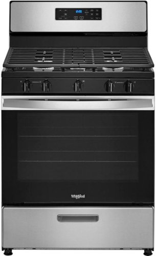 Whirlpool - 5.1 Cu. Ft. Freestanding Gas Range with Edge to Edge Cooktop - Stainless steel
