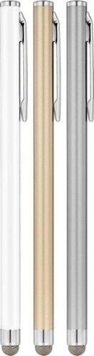 Insignia™ - Slim Stylus for Smartphones, Tablets and More (3-Pack) - Multicolor