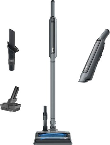  Shark - WANDVAC System Pet Ultra-Lightweight Cordless Stick Vacuum with PowerFins brushroll &amp; Charging Dock - Steel Grey