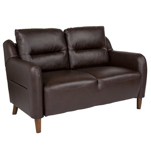 Alamont Home - Newton Hill Living Room Loveseat - Brown-Front_Standard 