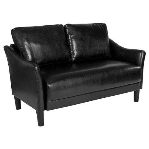 

Flash Furniture - Asti Living Room Loveseat - Black LeatherSoft