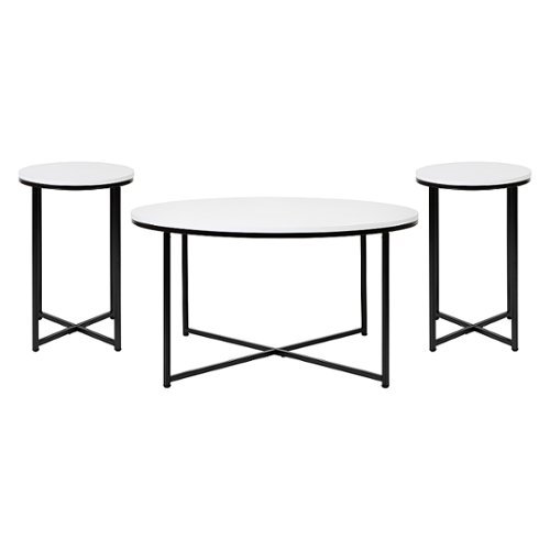 Alamont Home - Hampstead Collection Coffee and End Table - White/Matte Black