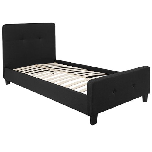 Photos - Bed Flash Furniture  Tribeca Twin Platform  - Black HG-21-GG 