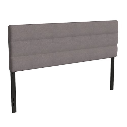 Flash Furniture - Paxton Channel Modern Polyester  44.5 to 57.25 (in inches) King Tufted Headboard - Gray