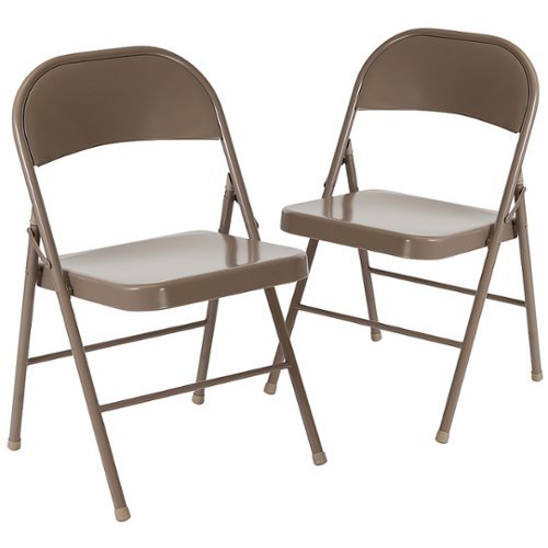 

Flash Furniture - Hercules Metal Upholstered Folding Chair (set of 2) - Beige
