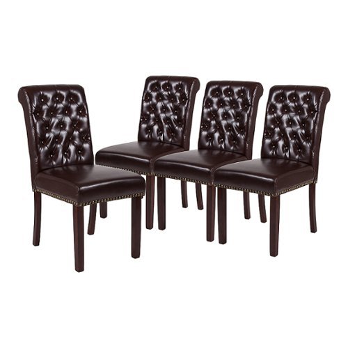 

Flash Furniture - Hercules Dining Chair (Set of 4) - Brown LeatherSoft