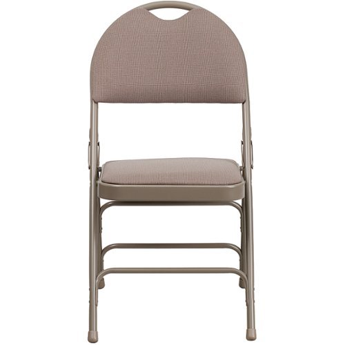 Alamont Home - Hercules Fabric Upholstered Folding Chair (set of 4) - Beige Fabric/Beige Frame