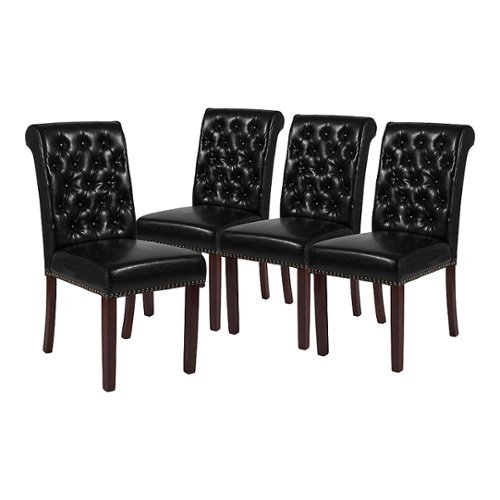Alamont Home - Hercules Dining Chair (Set of 4) - Black LeatherSoft