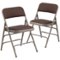 Alamont Home - Hercules Fabric Upholstered Folding Chair (set of 2) - Brown Patterned-Front_Standard