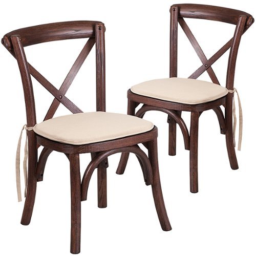 

Flash Furniture - Hercules Cross Back Chair - Mahogany