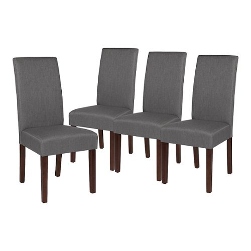 

Flash Furniture - Greenwich Dining Chair (Set of 4) - Light Gray Fabric