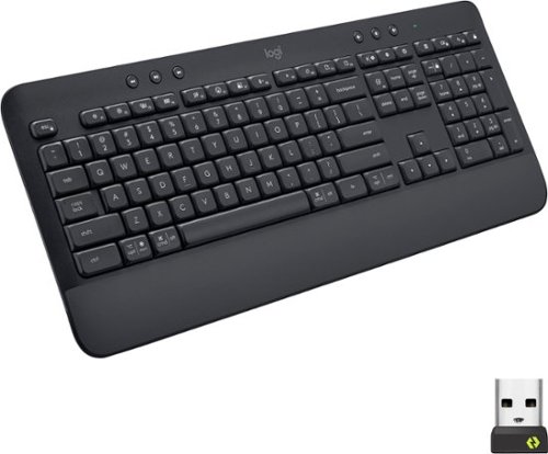 

Logitech - Signature K650 Full-Size Wireless Keyboard for PC/Window/Mac with Wrist Rest - Graphite