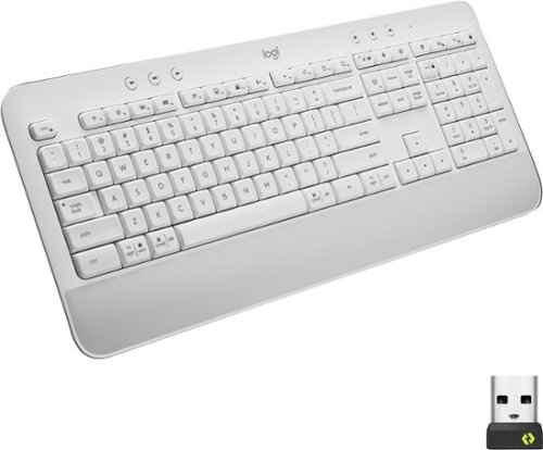 

Logitech - Signature K650 Full-Size Wireless Keyboard for PC/Window/Mac with Wrist Rest - Off-White