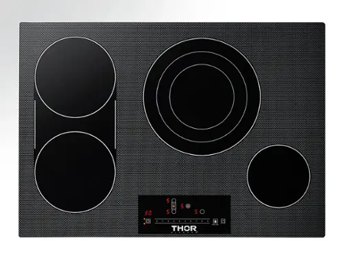 Front. Thor Kitchen - 30 Inch Electric Cooktop - Black Ceramic Glass.