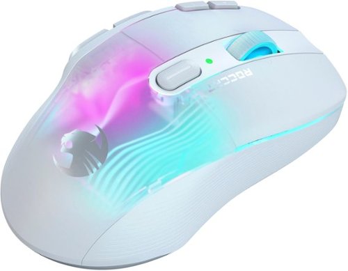 ROCCAT Kone XP Air Wireless Optical Gaming Mouse with Charging Dock and AIMO RGB Lighting - Wireless - White WORLDWIDE DELIVERY