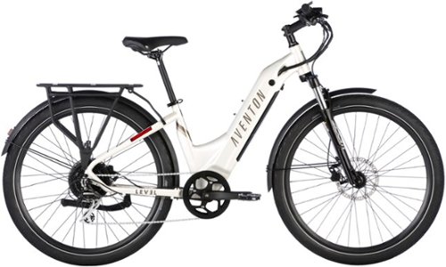 Aventon - Level.2 Commuter Step-Through eBike w/ up to 60 miles Max Operating Range and 28 MPH Max Speed - Medium/Large - Polar White