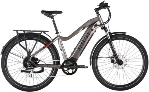 Aventon - Level.2 Commuter Step-Over eBike w/ up to 60 miles Max Operating Range and 28 MPH Max Speed - Large - Clay Grey