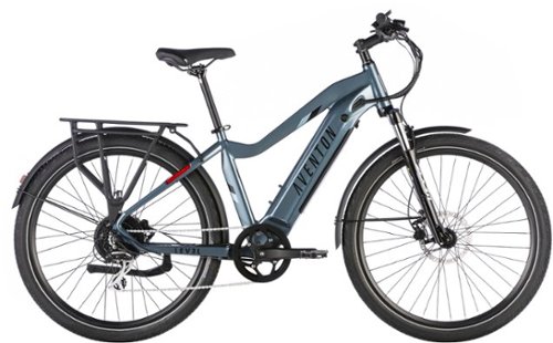 Aventon - Level.2 Commuter Step-Over eBike w/ up to 60 miles Max Operating Range and 28 MPH Max Speed - Large - Glacier Blue