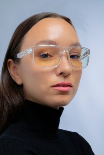 GUNNAR Intercept  Computer Glasses with Blue Light Reduction , Amber Lenses - Crystal GLOBAL SHIPPING