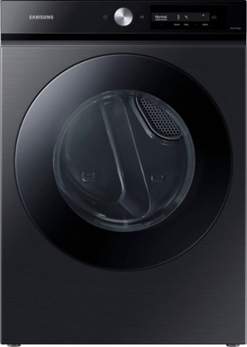 Samsung - BESPOKE 7.5 Cu. Ft. Stackable Smart Gas Dryer with Steam and AI Smart Dial - Brushed Black
