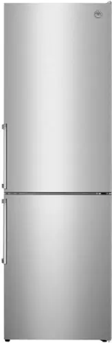 Front. Bertazzoni - 24" 10.8 cu ft. freestanding bottom mount refrigerator with stainless steel finish - Stainless Steel.