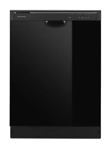 Front. Amana - Front Control Built-In Dishwasher with Triple Filter Wash and 59 dBa - Black.