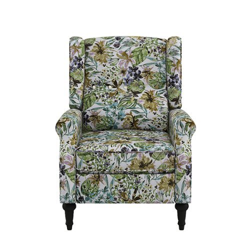 

ProLounger - Kahului Wingback Velvet Pushback Recliner Chair - Cream