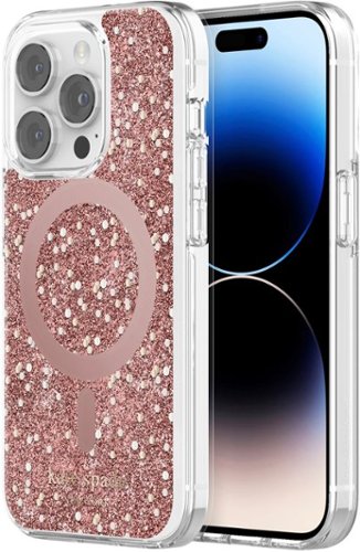 kate spade new york Protective Hardshell Magsafe Case for iPhone 14 Pro - Chunky Glitter Rose Gold HOW TO BUY