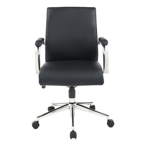 Office Star Products - Mid Back Antimicrobial Fabric Chair - Dillon Steel