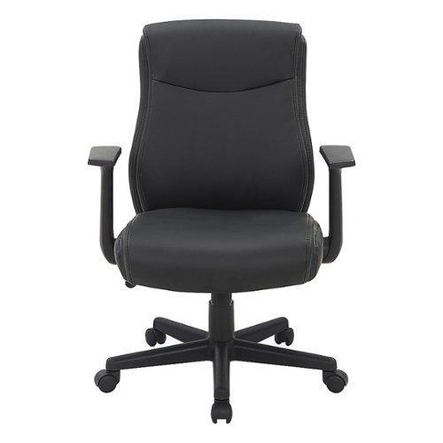 Office Star Products - Mid Back Managers Office Chair - Black