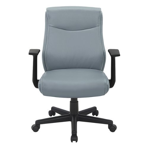 Office Star Products - Mid Back Managers Office Chair - Charcoal Grey