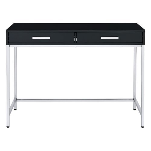 

OSP Home Furnishings - Vivos Black Desk - Black/Chrome