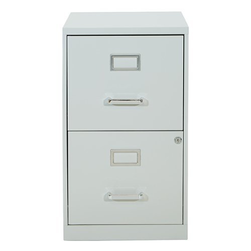 

OSP Home Furnishings - 2 Drawer Locking Metal File Cabinet - Gray