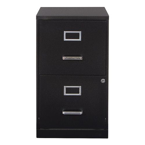 

OSP Home Furnishings - 2 Drawer Locking Metal File Cabinet - Black