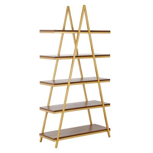 

Camden&Wells - Conry A-Frame Bookcase - Gold/Walnut
