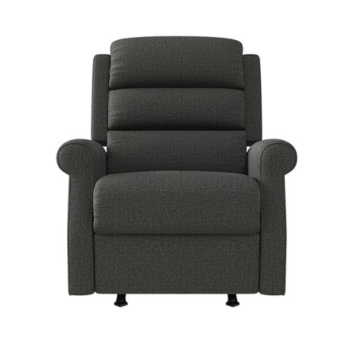 ProLounger - Lameur Stitch-Tufted Rocker Recliner in Renu Performance Tested Textured Fabric - Charcoal  Gray