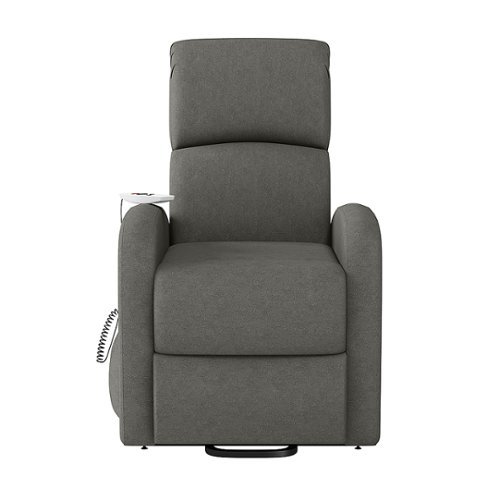 

ProLounger - Hellawell Petite Chenille Power Recline and Lift Chair with Heat and Massage - Pewter Gray