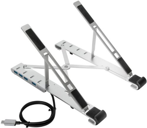 Targus - Portable Laptop Stand + Integrated USB-A Hub - Silver