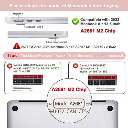 Techprotectus MacBook case for 2022-2025 MacBook Air 13.6 with Apple M2/M3/M4 Chip-Rose Quartz - Pink BUY ONLINE