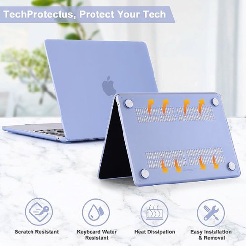Techprotectus MacBook case for 2022-2025 MacBook Air 13.6 with Apple M2/M3/M4 Chip-(Model A2681/A3240) - Blue GLOBAL SHIPPING