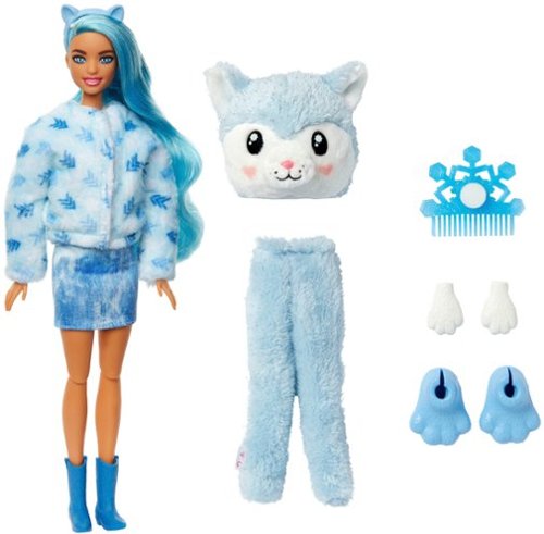 Barbie Cutie Reveal Snowflake Sparkle Series 11.9 Husky Doll WORLDWIDE DELIVERY