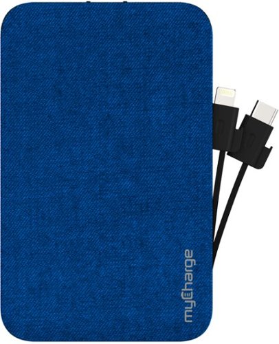 myCharge - POWERCENTER 6000 mAh Portable Charge for Most Mobile Devices - Blue/Black