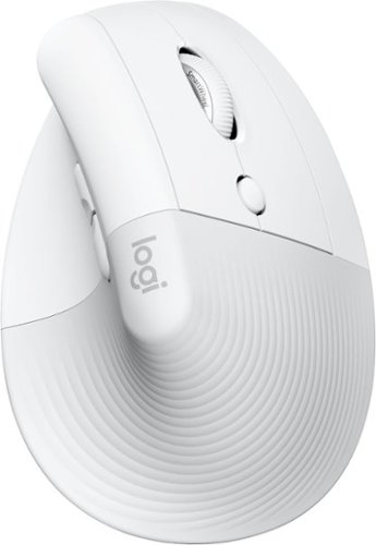  Logitech - Lift for Mac Bluetooth Ergonomic Mouse with 4 Customizable Buttons - Off-White