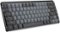 Logitech - MX Mechanical Mini for Mac Compact Wireless Mechanical Tactile Switch Keyboard for macOS/iPadOS/iOS with Backlit Keys - Space Gray-Front_Standard 