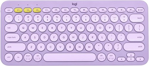 Logitech - K380 TKL Wireless Scissor Keyboard for PC, Laptop, Windows, Mac, Android, iPad OS, Apple TV - Lavender Lemonade
