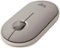Logitech - Pebble M350 Wireless Optical Ambidextrous Mouse with Silent Click - Wireless - Sand-Front_Standard