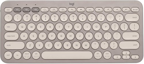 Logitech - K380 TKL Wireless Scissor Keyboard for PC, Laptop, Windows, Mac, Android, iPad OS, Apple TV - Sand