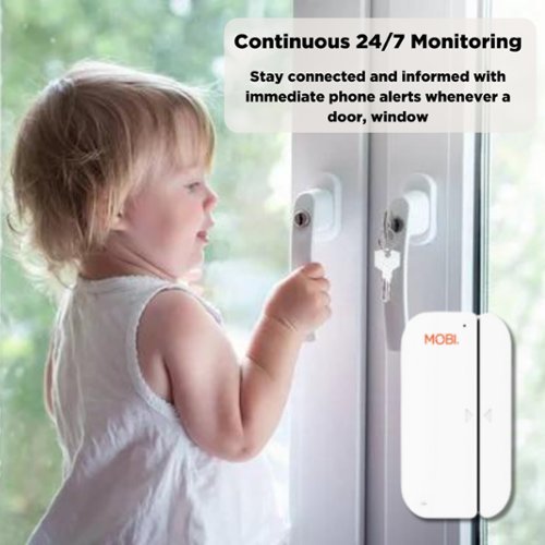 MOBI Smart Wi-Fi Door & Window Sensor - White BUY IN AUSTRALIA