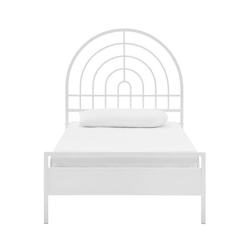 

Walker Edison - Modern Metal Decorative Arch Twin Bed - White